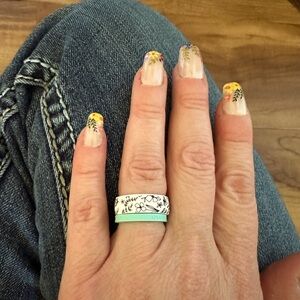 Enso ring size 6.5 with turquoise band